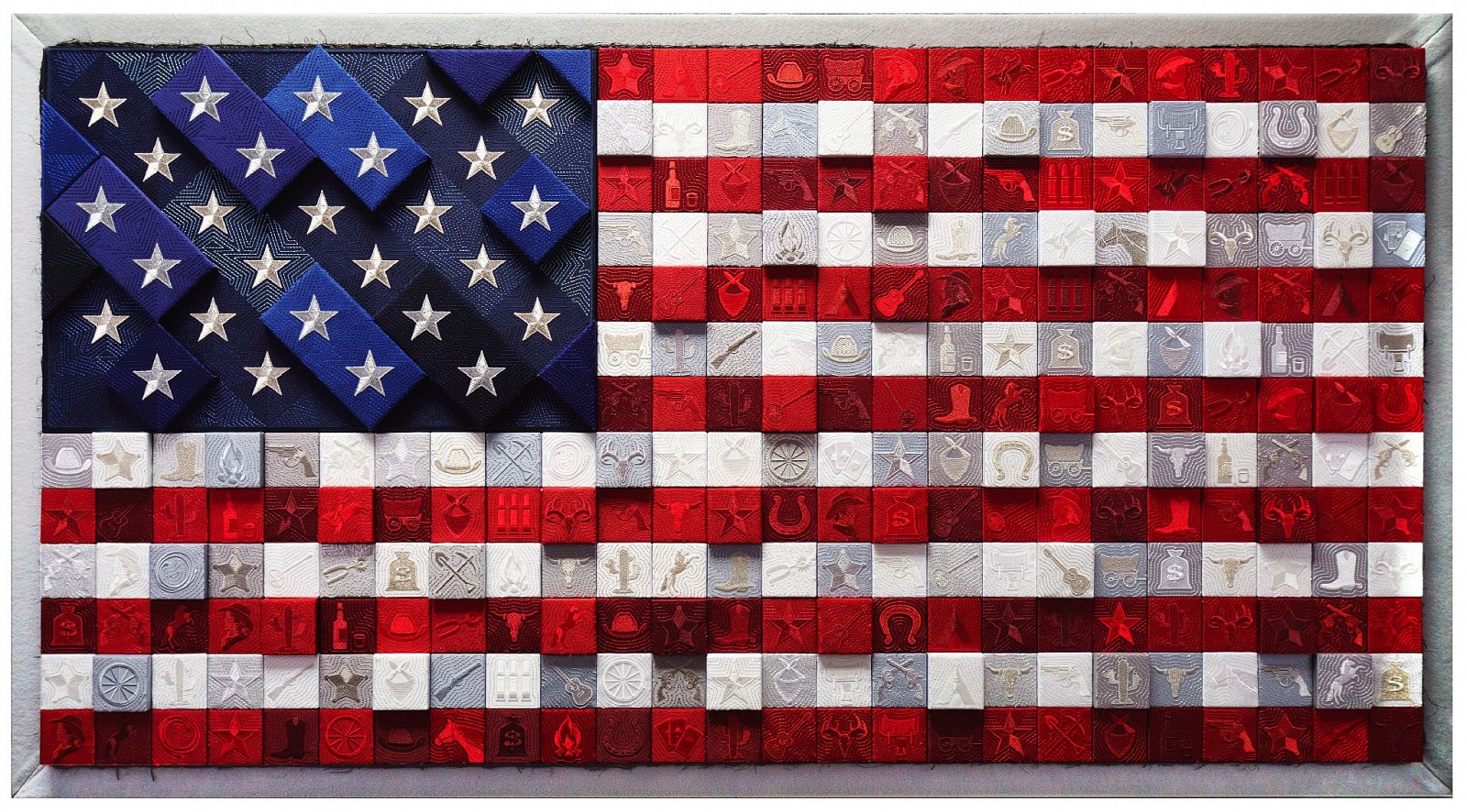 Stephen Wilson, Old Glory, Revisited
2017, Mixed Media